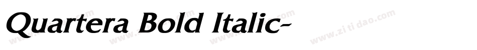 Quartera Bold Italic字体转换